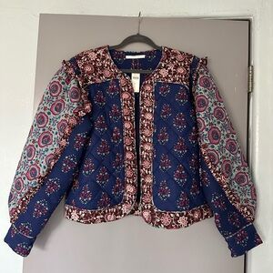 Llani x Anthropologie Quilted Multicolor Floral Jacket
